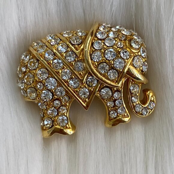 LOT/COLLECTION RHINESTONE ANIMAL BROOCHES (SWAROVSKI, VAN DELL, D’ORLAN,E PEARL) - Picture 10 of 16